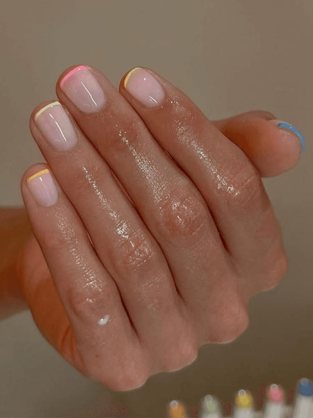 Jelly microFrench nails
